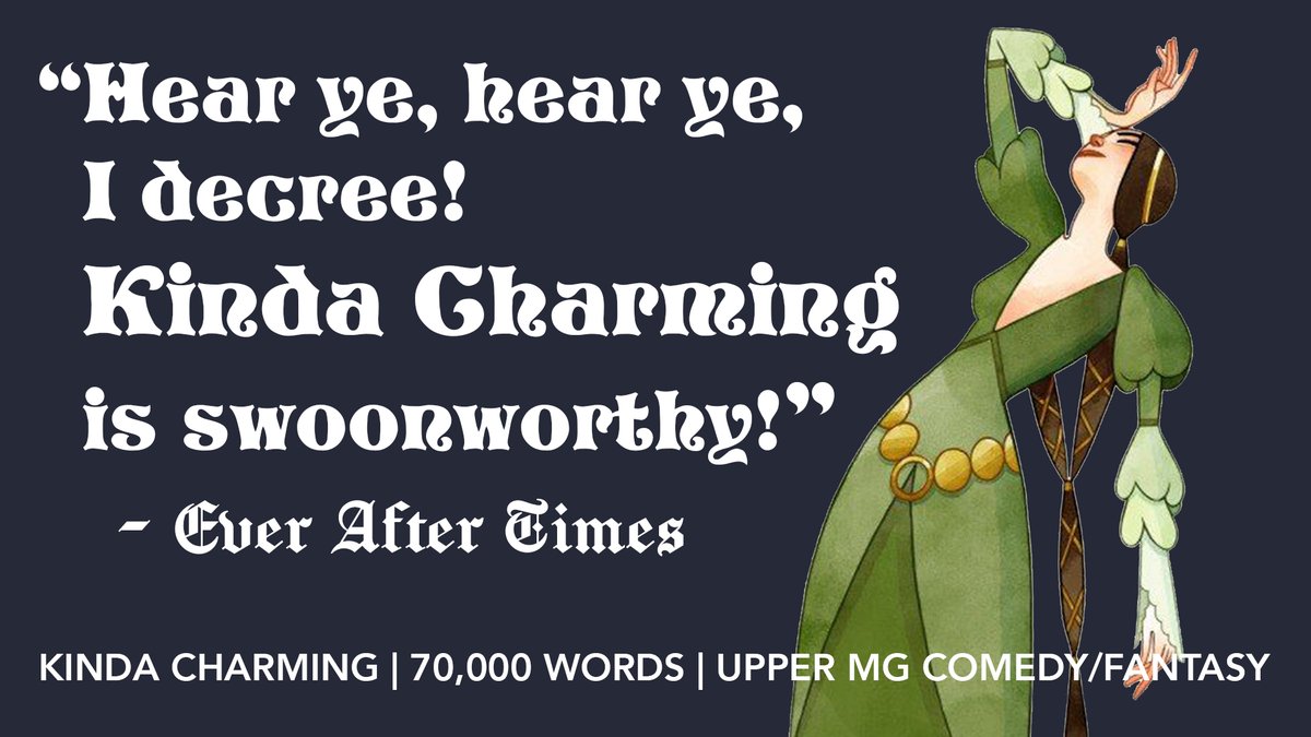 You heard it here through #QuestPit first!
Kinda Charming is a HIT!🏆

An #Upper #MG #Fantasy for fans of Percy Jackson and The Land of Stories!

It has magic!🪄
It has adventure!⚔️
It has romance (oh là là)!😘
It has an evil uncle trope villain and a possessed chicken helmet!🐔