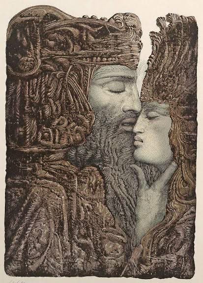 "David and Bathsheba" [1970] by Ernst Fuchs