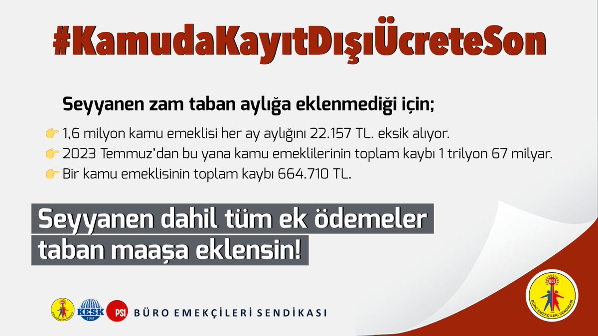 MEZARDA EMEKLİLİK KALDIRILSIN İNSANCA YAŞAM İSTİYORUZ. 
#KamudaKayıtDışıÜcreteSon
