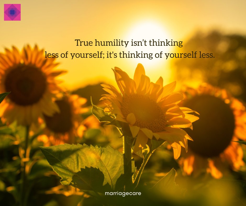 True humility isn’t thinking less of yourself; it’s thinking of yourself less. 🌻

#marriagecare  #Selflessness
