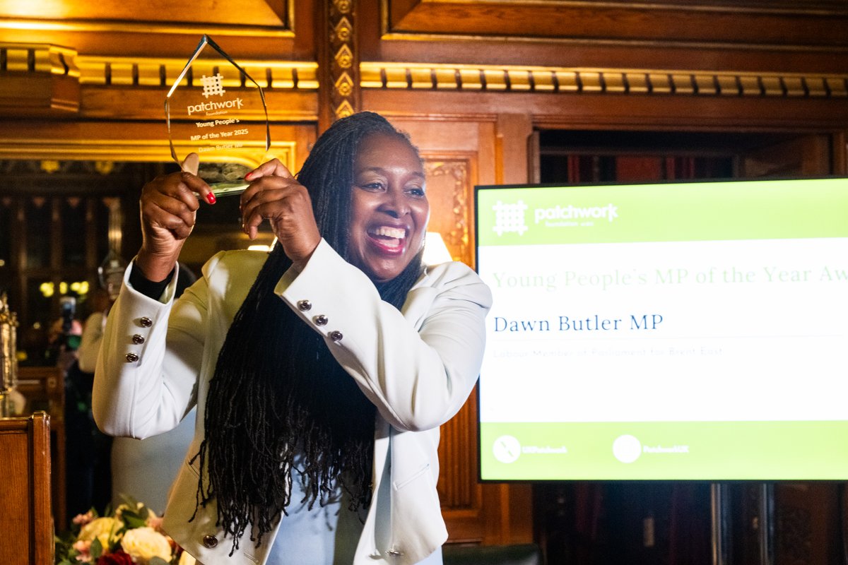 UKPatchwork's tweet photo. 🌟 Young People's MP of the Year

@DawnButlerBrent  
Labour MP for Brent East

Championing the voices and interests of young people across the UK.

#MPoftheYear https://t.co/RcORLd7uvT