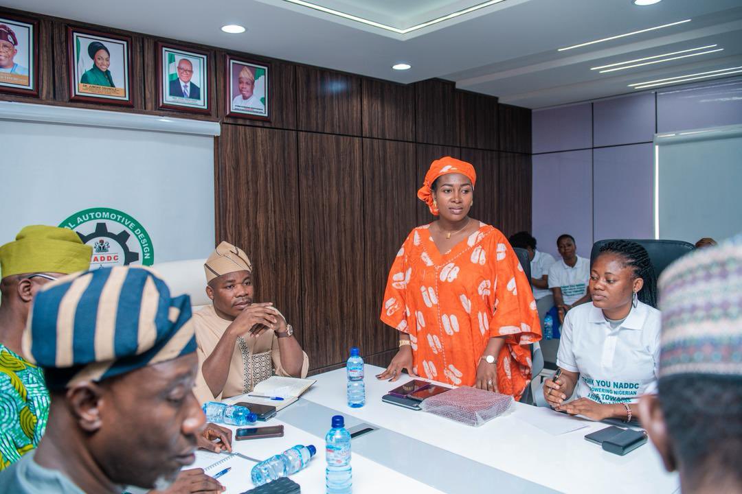 NIGERIAN YOUTHS are saying “thank you to <a href="/NADDCouncil/">NADDC Nigeria</a> 

2: The DG <a href="/NADDCouncil/">NADDC Nigeria</a> <a href="/oluosanip/">Olu Osanipin</a> has received accolades from the Special Assistant to the President on <a href="/YouthIniNgr/">Youth Initiatives Nigeria</a> <a href="/titilopegb/">Titilope Gbadamosi, PhD</a> for Empowering Nigerian Youths with Automotive Skills. 

 3: The recognition came during a