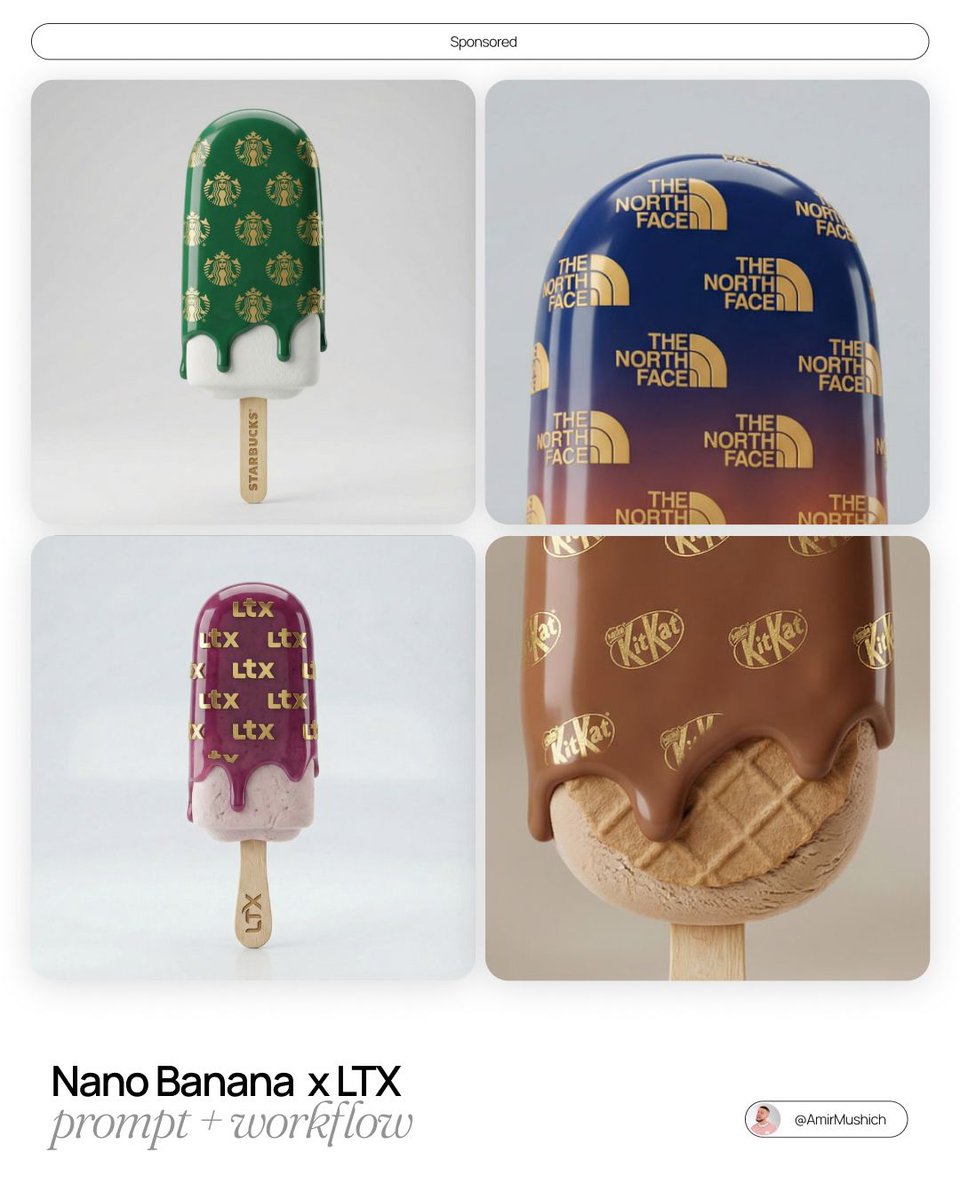 Branded popsicles grid