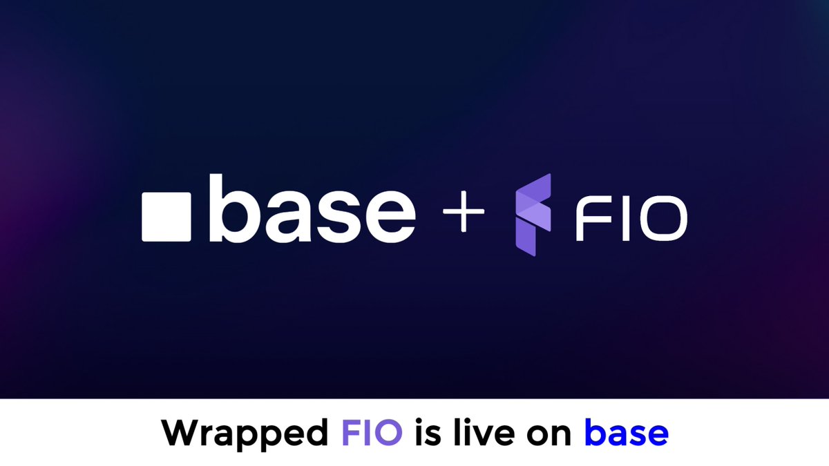 wFIO is now live on <a href="/base/">Base</a> 🥳

Wrapped FIO is officially available on Base and trading on <a href="/Uniswap/">Uniswap Labs 🦄</a>.

What this unlocks:
• Lower fees
• Faster transactions
• Expanded DeFi access

Another step in FIO’s multi-chain expansion.

👉 Trade wFIO on Uniswap: app.uniswap.org/explore/pools/…