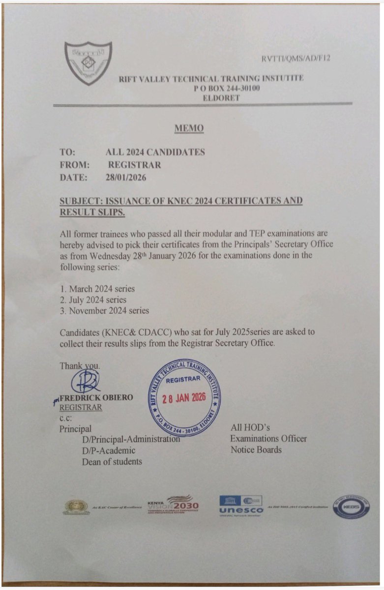 Rift Valley Technical Training Institute tweet media