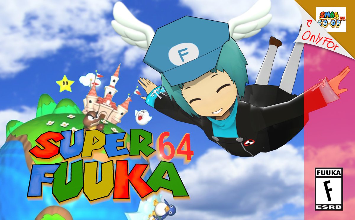 takebafan's tweet photo. SUPER FUUKA 64 CO OP DELUXE IS NOW AVAILABLE FOR DOWNLOAD!!! 

Jump, Punch, and Fly your way through the mushroom kingdom as your favorite navigator!! Play with your friends - and get back home! (

(Download below) https://t.co/bkgIbN7m5K