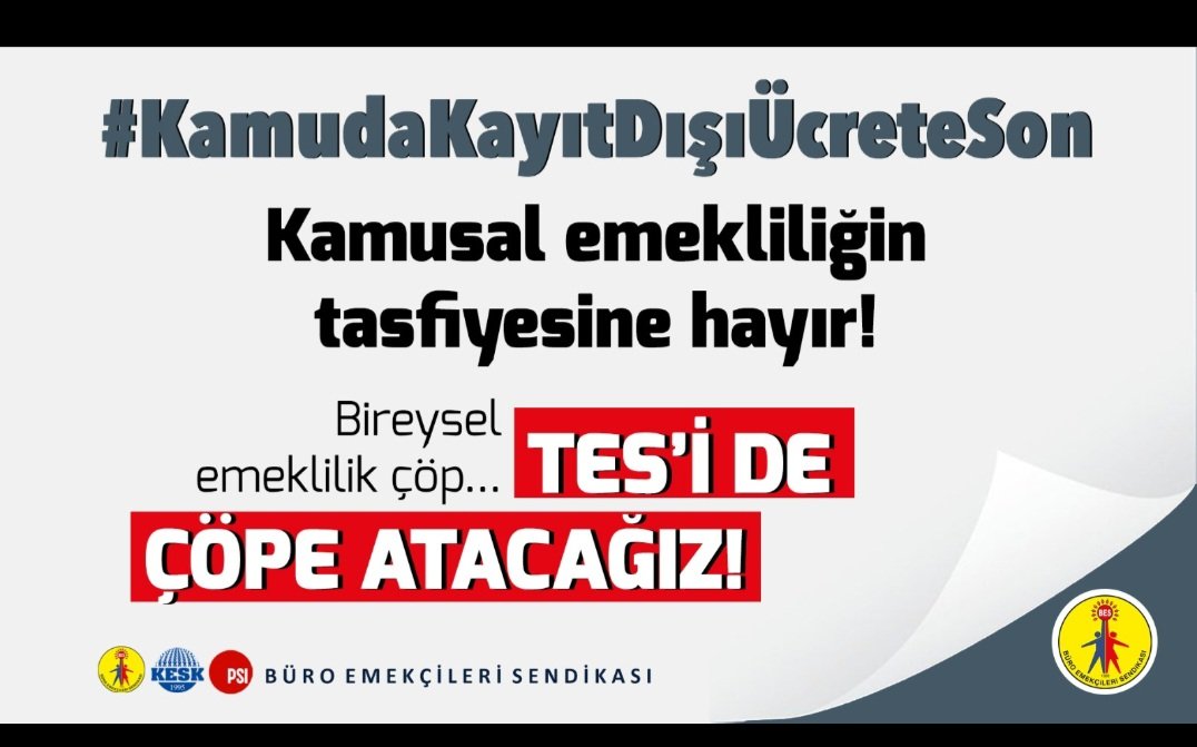 #KamudaKayıtDışıÜcreteSon