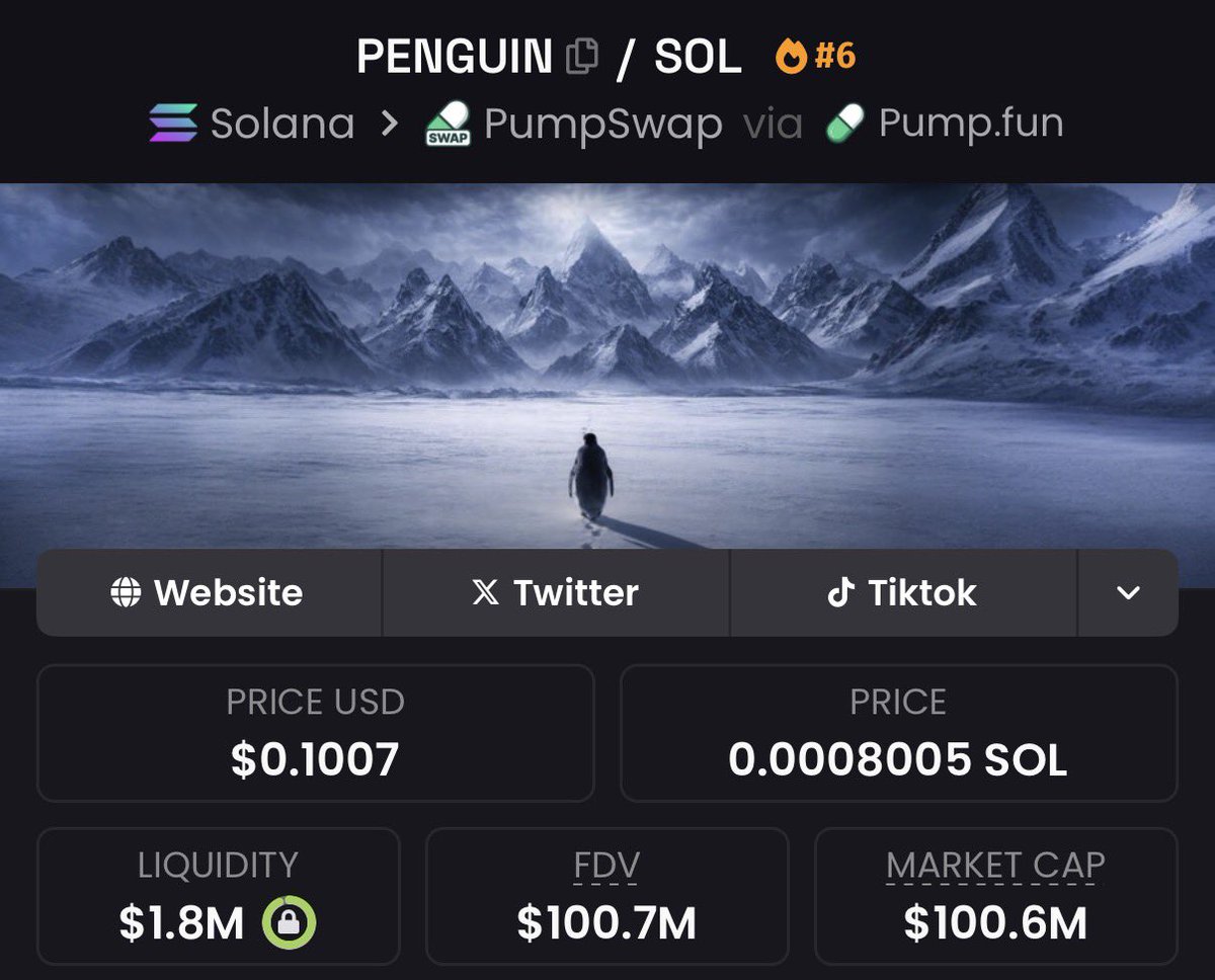 Hey, is everybody going to just ignore the fact that the $COPE LP is worth 46.6% of its total market cap? 

Meanwhile we have $PENGUIN with an LP that is worth about 1.7% of the total market cap.

Study these ratios.

Copebillions.
