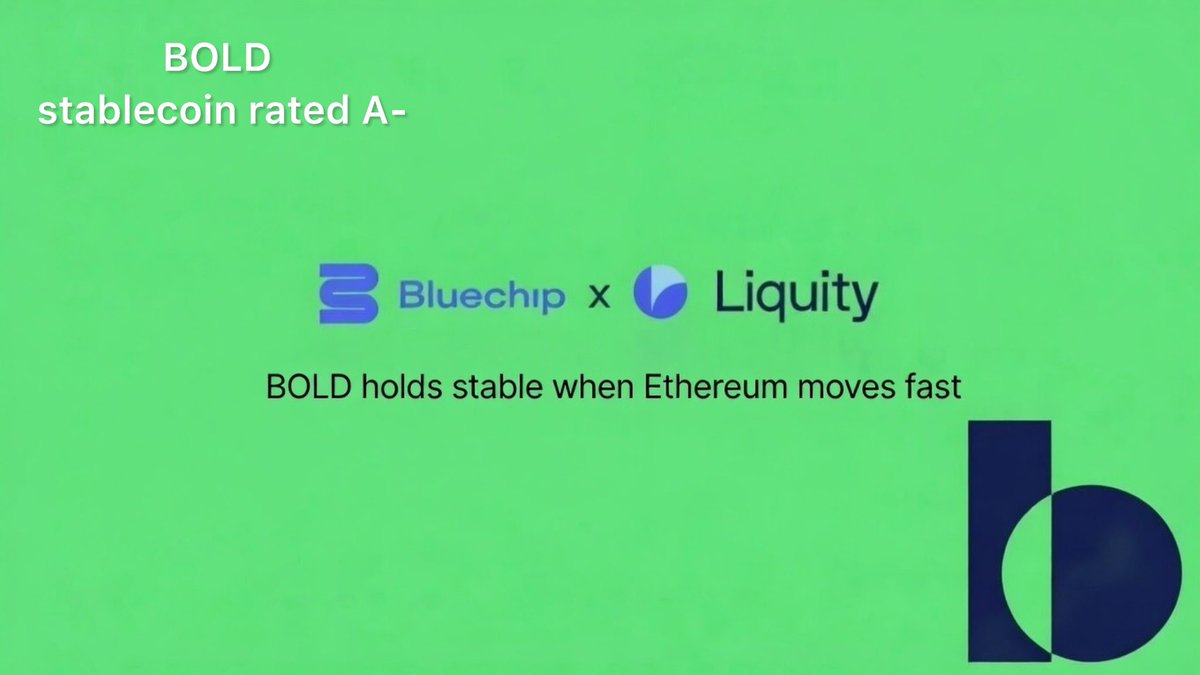 Looking for more reasons to trust how BOLD actually works?

<a href="/bluechip_org/">Bluechip</a> just gave it an A- rating.
Above USDC and DAI.
And honestly, it only confirmed what I’d already seen.

What stands out about BOLD isn’t just the design on paper, but how it behaves when markets get rough.