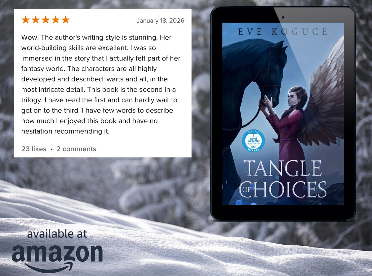 What would you do if your happy-ever-after turned into a nightmare?

Tauria's noble crusade will test her marriage, friendships, and her sanity to the very core.

Will her sacrifice prove to have been worth it?

"Tangle of Choices" mybook.to/xYy9viy
on Kindle Unlimited