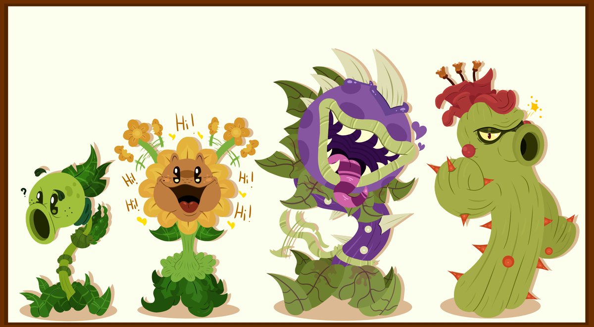 Dense8824's tweet image. Re-designed the plants again. Si, otra vez.
#Pvz #pvzart