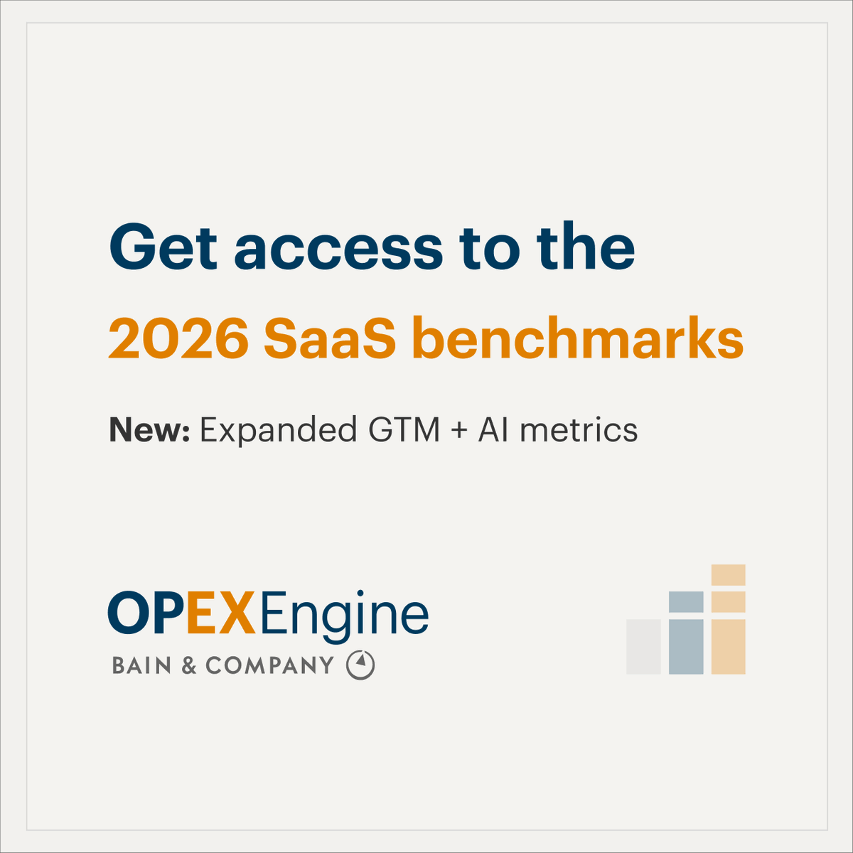 OPEXEngineSaaS's tweet photo. Access to the right benchmarks is essential. Our 2026 SaaS benchmarking cycle is now underway, with expanded GTM and AI metrics to reflect how operating models are evolving.

👉 Learn more / participate: https://t.co/WDNpRYrzWn

#SaaS #Benchmarking #GTM #AIMetrics https://t.co/3WcVLq7yT6