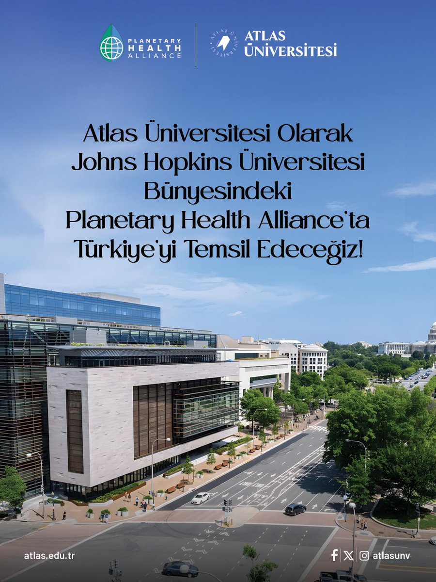 atlasunv's tweet photo. Atlas Üniversitesi olarak insan sağlığı ile gezegenimizin sürdürülebilirliği arasındaki güçlü bağı merkeze alan küresel akademik iş birliği ağı Planetary Health Alliance (PHA)’ın resmi üyesi olduk. https://t.co/H0BbxkWfgz