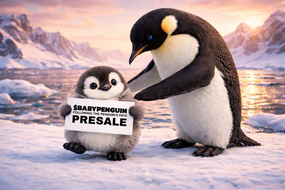 CryptoLord100x's tweet photo. Baby Penguin presale is almost here — today at 6PM UTC 🔥

Daddy Penguin already showed what’s possible, gaining viral attention, strong momentum, and pushing toward new highs.

Now it’s Baby Penguin’s turn to follow the same path and build its own legacy.

Backed by an experienced team with multiple multi-million dollar projects and successful presales in the past.

Doge had BabyDoge.
Now Penguin has BabyPenguin.

TG: https://t.co/EpbT0MKHAm
X: https://t.co/t7WMVIeopR
Web: https://t.co/VJ4XJcgmC8

Presale:
https://t.co/fwtTTX9GUO