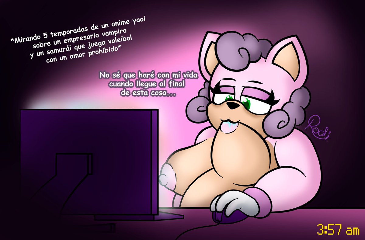 Lana viendo anime en la madrugada, tiempo perfecto para estar desnuda y chuparse la teta sin interrupciones

#chubby #Chubbygirl #SonicTheHedgehog #sonicsona #sonicoc #bbw #Room #nude #bored #suckowntit