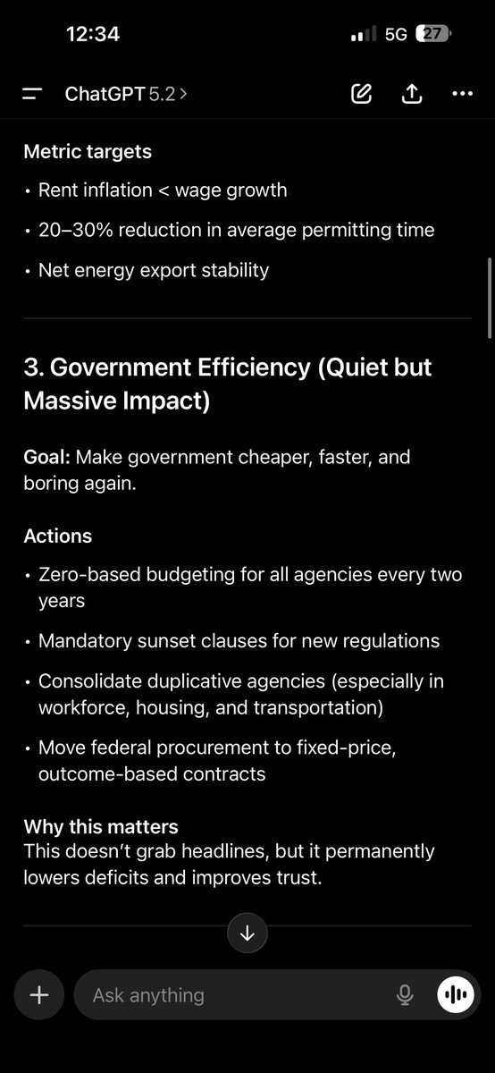 HarkBBall20's tweet photo. Ask ChatGPT: “What would you do if you were president for 4 years of the United States?”

Worth the read👇🏽 https://t.co/5Wo5eNfdWp