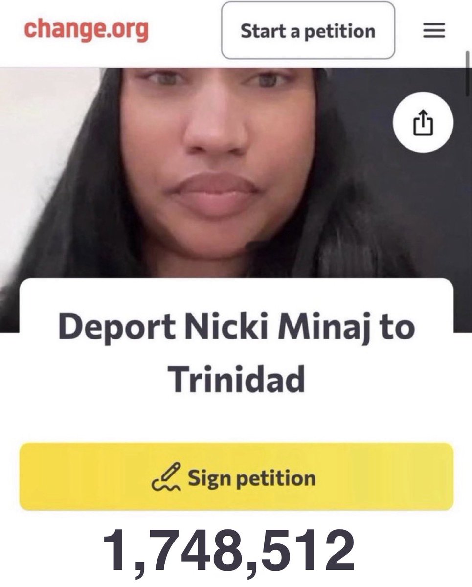 DEPORT NICKI MINAJ
#DeportNickiMinaj
SPREAD THE WORD