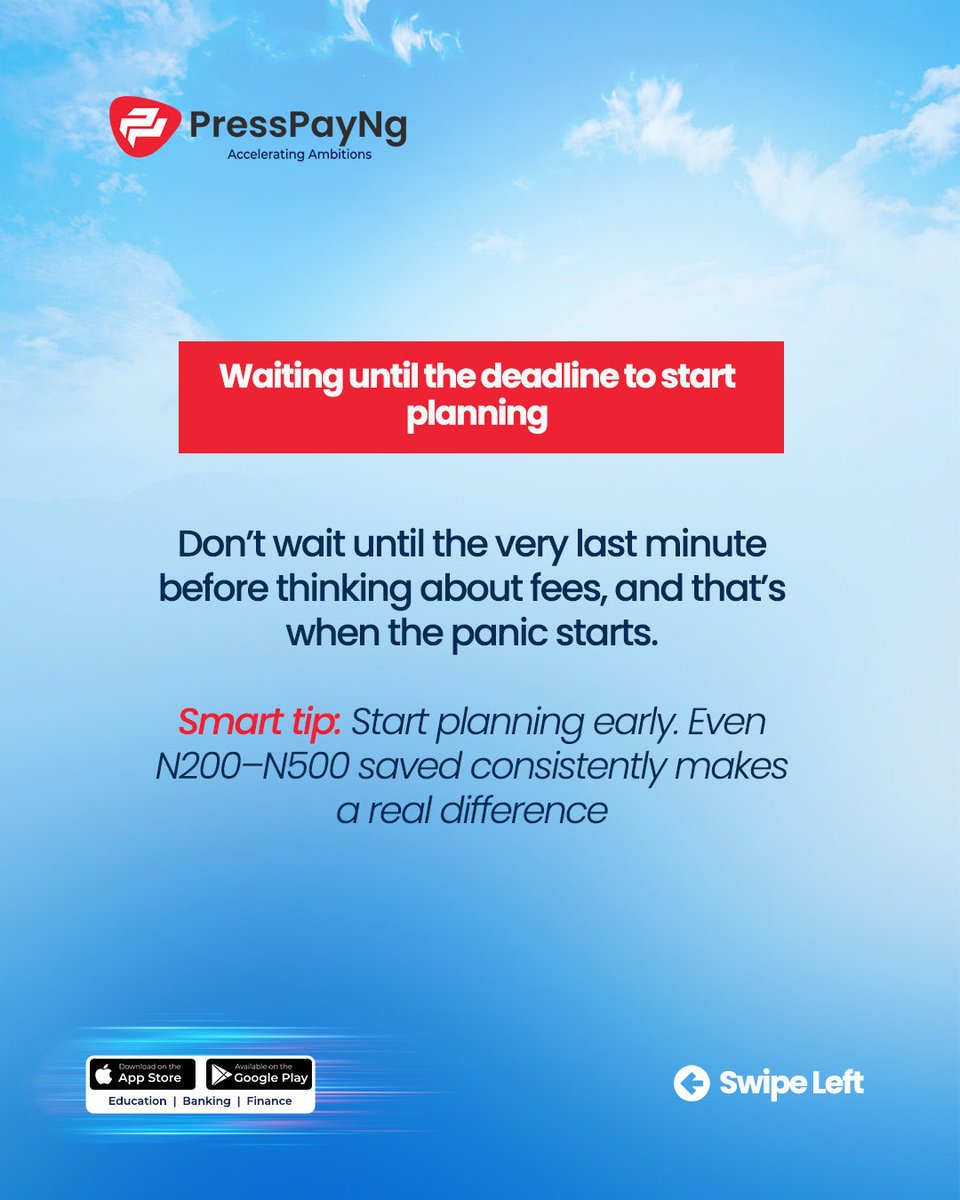 PressPayNg1's tweet photo. Be honest, how many of these mistakes have you made before?
These small decisions add up to big stress.
The smart ones communicate early, and use tools like PressPayNg.
Swipe and learn the smarter way, your future self will thank you.💪🏾⬆️📚
#PressPayNg #AcceleratingAmbitions https://t.co/uoHenBVhXU