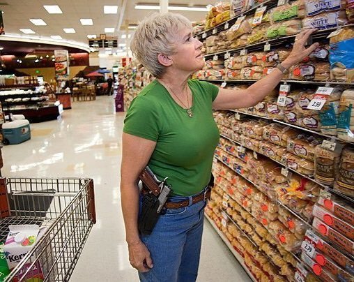 Those same people asking why a peaceful protestor would need a gun,... can't buy a loaf of bread at the supermarket without one.