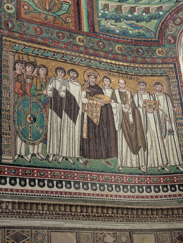 CatImperator's tweet photo. Probably my favorite art piece made by the Romans

He and her, together in eternity

Whoever says late Roman art declined, you must show them this -  the imperial mosaics in San Vitale, unequaled beauty, an extraordinary delight.

And if you still haven't, you must visit Ravenna https://t.co/25IaCGM6dy
