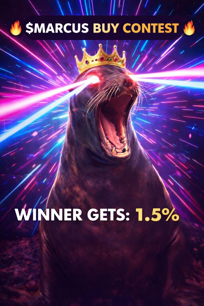 🏆 WINNER GETS: 1.5% TOTAL $MARCUS SUPPLY

How to enter:
Buy $MARCUS
Biggest net buyer wins
Hodl to 100 mil!

📍 Winner announced publicly

CTO. Community owned.
Let’s see who really believes.

CA: A73eJNCtVmWG87FA2maixSkBnG6gEhgiHAE8RYAfpump

💬 TG: t.me/MarcusOnSol