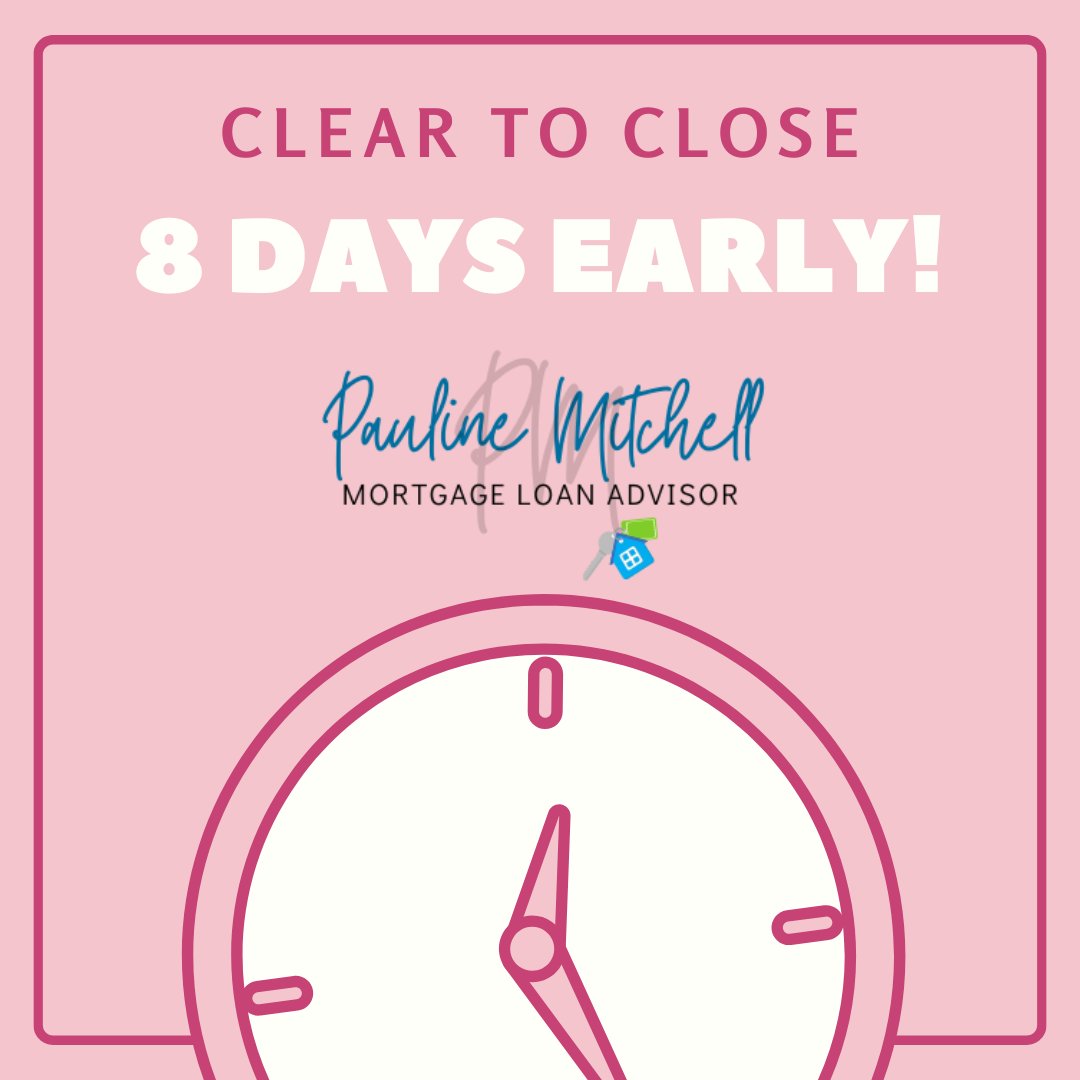 georgiahomeloan's tweet photo. Clear to Close 8 Days Early! 🎉
Super excited for my clients who are going to closing ahead of schedule and getting the keys to their new home early!

Early closings don’t happen by accident—they come from strong loan file analysis, preparation, and documentation with a team that stays aligned from day one.

Ready for your home purchase? Calling me = Less stress. No surprises. Smoother closings.

Let’s get your keys early too! Visit https://t.co/TynvWVzBmo or DM me to get started.

#ClearToClose #MortgageMilestone #HomeLoanSuccess #MortgageProcess #LoanApproval #MortgageAdvisor #HomeFinancing #SmoothClosing #Approved #ClientSuccess

Equal Housing Opportunity