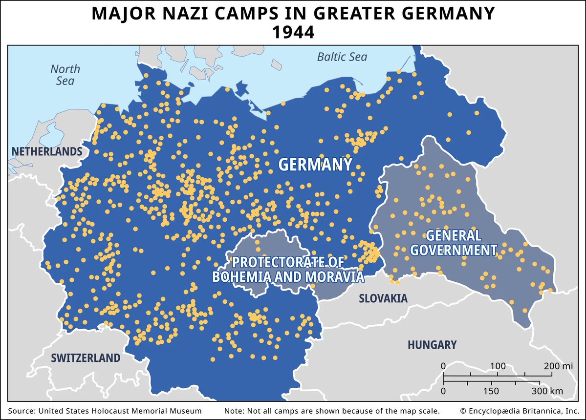 <a href="/StandWithUs/">StandWithUs</a> This map is misleading - it shows the situation before WW2, when there were no death camps.

After invading Poland on 1 Sept 1939, Germany occupied it until 1945 and built and ran concentration and extermination camps there.
The Holocaust occurred only under German occupation.