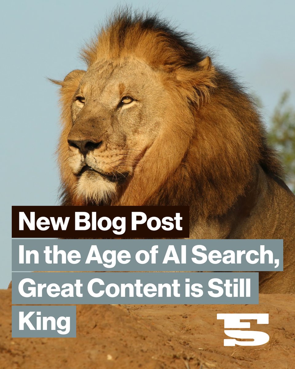 You can’t control AI search, but you can control your content. Before you panic, read our latest post by Fran Zablocki, Director of Strategy. 

zurl.co/HOe1W