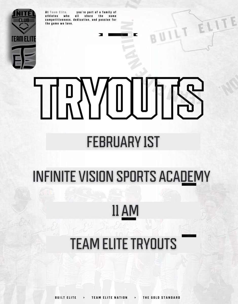 TEAMELITENATION's tweet photo. Tryout link below -
🔗 - https://t.co/xo7ew1ifNh
This Sunday!
#TEnation #Sportsreels #baseball #TravelBaseball #Athletetraining
#TheGoldStandard |
#TEnation https://t.co/bH10SYVMCk