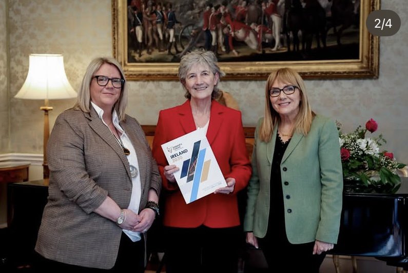 👏 This afternoon President Connolly welcomed Ireland’s Future board members Senator Frances Black and Reverend Karen Sethuraman to Áras an Uachtaráin 

👍 Go raibh maith agat <a href="/PresidentIRL/">President of Ireland</a>