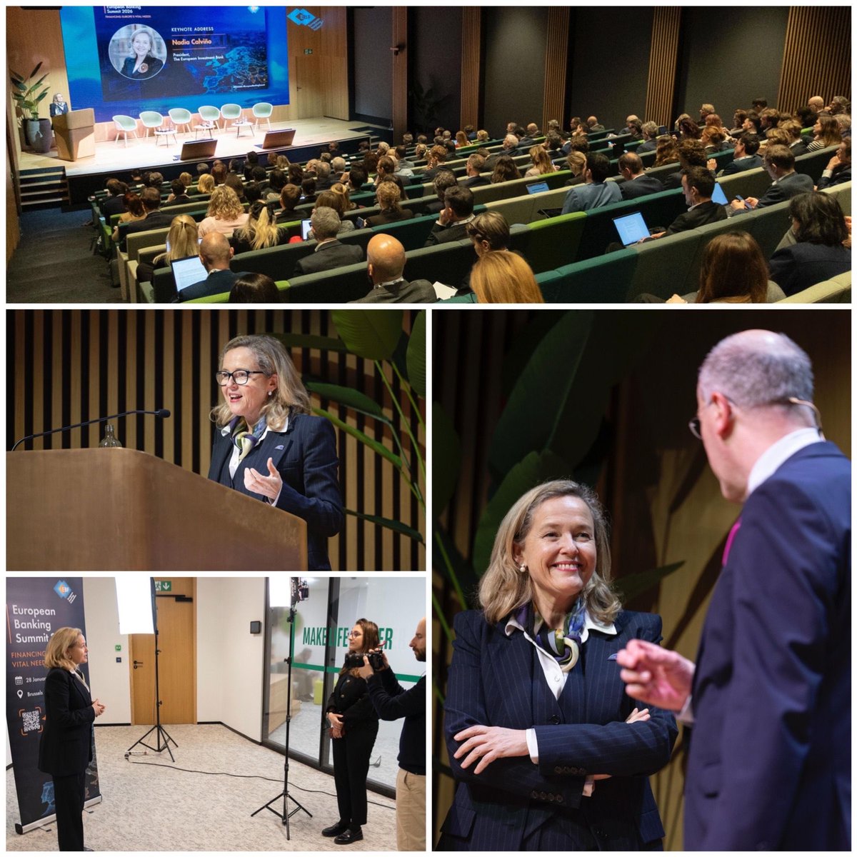 At the <a href="/EBFeu/">European Banking Federation 🇪🇺</a> European Banking Summit, I stressed the power of unity and public-private cooperation to drive shared prosperity, innovation &amp; security.

Partnering with EU banks, the <a href="/EIB/">European Investment Bank</a> channels funding and guarantees to firms, building trust and stability in a changing world.