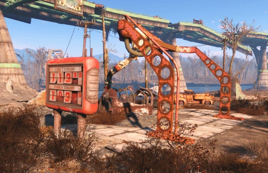 ar_smoke's tweet photo. @biggieU_U It's answered loosely thru multiple games and the fallout bible that while some of the stations provide gasoline for pre-war vehicles (rare after resource wars just prior to great war) and that these pumps are actually for coolants for the fusion reactor powered cars. https://t.co/gnRQCvYUcO