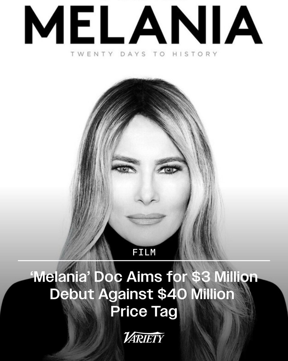 “Melania,” the First Lady documentary acquired by Amazon MGM for $40M, is projecting $3M to $5M in its opening weekend across 1,500 domestic theaters.

Meanwhile, Sam Raimi’s survival thriller “Send Help” is eyeing a $15M debut on a $40M budget.

variety.com/2026/film/box-…