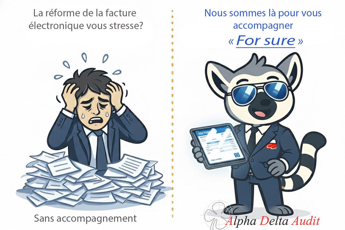AlphaDeltaAudit's tweet photo. La facture électronique arrive. 
« Fore sure »
Être prêt, bien choisir sa plateforme et ne pas subir la réforme. 
Ça c’est notre job. https://t.co/a7B2Xu8MZn