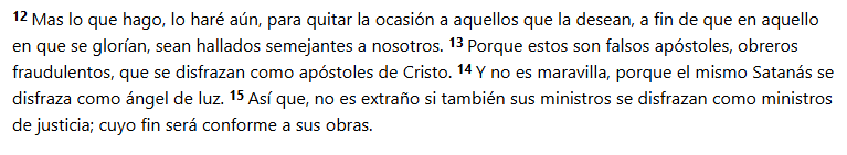 ¿Escribís un post y os retuercen las palabras para cansaros y quedar como santurrones cuando son un claro enemigo de lo que dicen defender?
Está escrito:

"El mismo Satanás se disfraza como ángel de luz"

falsos apóstoles, en 2 Corintios 11:14-16