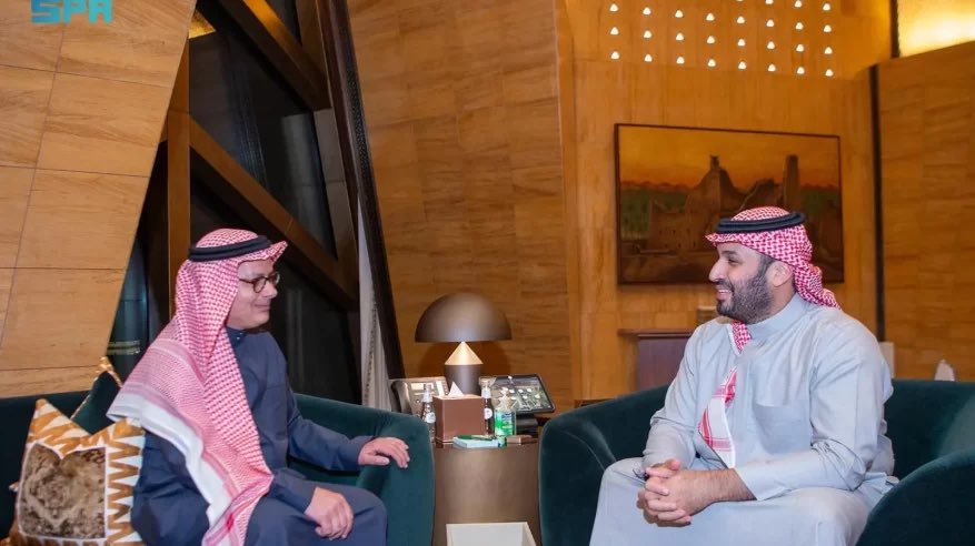 ولي العهد يستقبل البروفيسور عمر ياغي بمناسبة فوزه بجائزة نوبل في الكيمياء #عمر_ياغي 