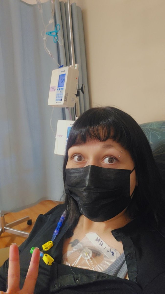 TheStevenHPod's tweet photo. Kelsey had her first chemo yesterday. The “Red Devil” lived up to its name—bright red and intense—but she handled it like a champ. Spent the evening with family, feeling grateful. Thanks for all the love and support. More updates soon. 💖🎗️  
#BreastCancerAwareness #ChemoWarrior https://t.co/GIvFHraift
