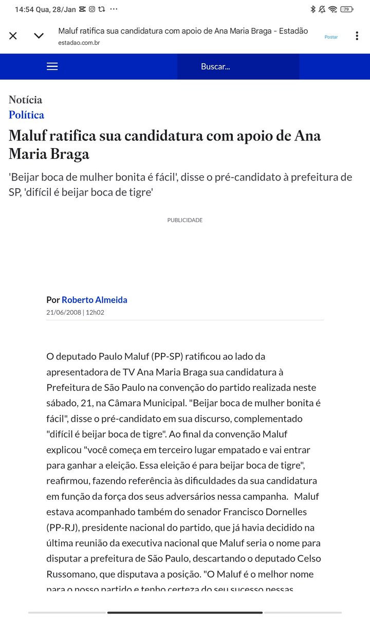 HenriqueSoldani's tweet photo. Fofoca: Anos atrás, no Roda Viva, Ana Maria Braga jurou que acordava às 5h e só saía da Globo às 17h. Um amigo, ex-produtor do Mais Você morreu de rir: "Mentira! Ela apresenta o programa e tchau. Só fica  até mais tarde na reunião de pauta que acontece uma vez por semana e quando grava o de sexta". Além disso, ele disse que sem TP na frente, nem o bom dia sai direito. Ela lê quase tudo, até o que parece improviso. Outra coisa que ele dizia era o quanto Aninha era fominha: via um chef bombando na internet, contratava rapidinho pro site dela, sugava tudo só pra manter o monopólio de sites de receitas no 🇧🇷. Ninguém crescia no pedaço. Não sei se ainda é assim. Lembram quando tiraram a Maria Beltrão da GloboNews? A ideia da Globo era colocá-la como sucessora no + vc. Mas não deu outra: Beltrão é talentosa demais e isso não é legal pra quem não quer deixar de roer o osso. Quando Ana tira férias, ela mesmo escala substitutos sem sal nenhum. Tá no contrato. Hoje ela brincou que quase pegou atestado médico pra não entrevistar o "bolsonarista" que saiu do #BBB26. 

Quem vê pensa que ela é humanista progressista. Ana namorou político malufista, namorou povo do agro e circula há décadas com o pior da política. Ela descobriu a fórmula de lacrar no programa pra agradar a bolha do Twitter.  Compartilhe!