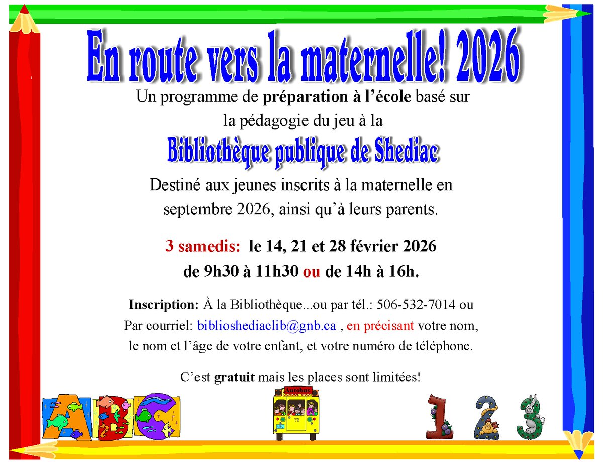Inscrivez-vous dès aujourd'hui! Veuillez également préciser la session à laquelle vous souhaitez vous inscrire (matin ou après-midi).
