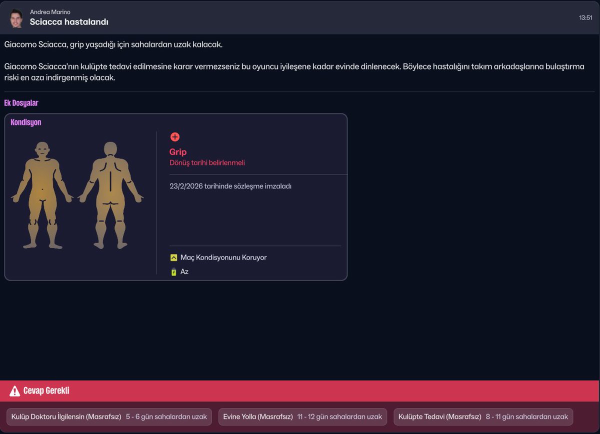 Grip oldum doktor 3 gün rapor verdi 3. günde de iyileştim. Sen sporcu adamsın 5-6 gün ne demek?