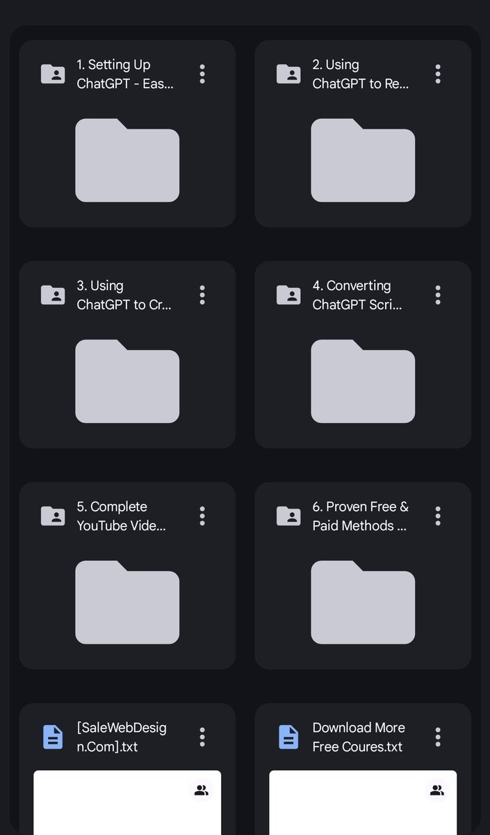 Here's a useful fact that you should know

You can use CHATGPT to make money on YouTube. Extensive details are in the drive below 

drive.google.com/drive/folders/…