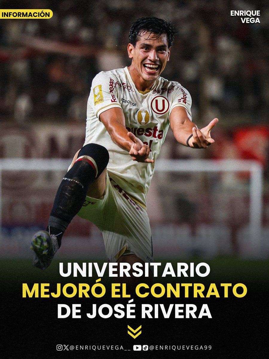🚨🟡 No es cierto que José Rivera se siente incómodo en Universitario de Deportes. Ayer recibió una mejora en los números de su contrato y ambas partes quedaron conformes. El “Tunche” se queda en la ‘U’ todo el 2026.

<a href="/apresion1/">A PRESIÓN 🎙️</a>