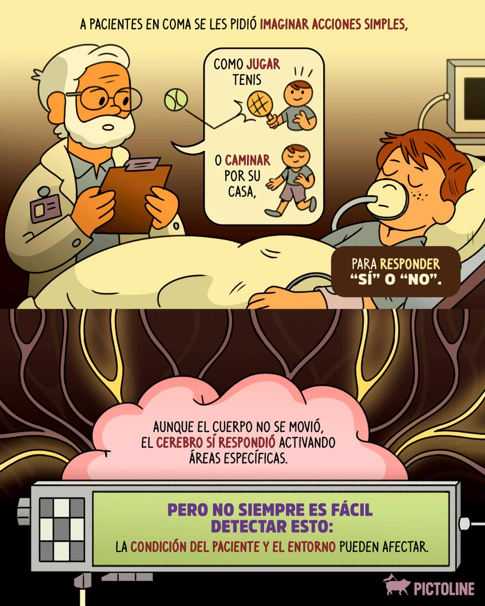 pictoline's tweet image. 👤 Puede que el cuerpo no responda, pero parece que el cerebro sí ✨

#coma #cerebro #neurociencia #consciencia #salud #ciencia #medicina #pictoline