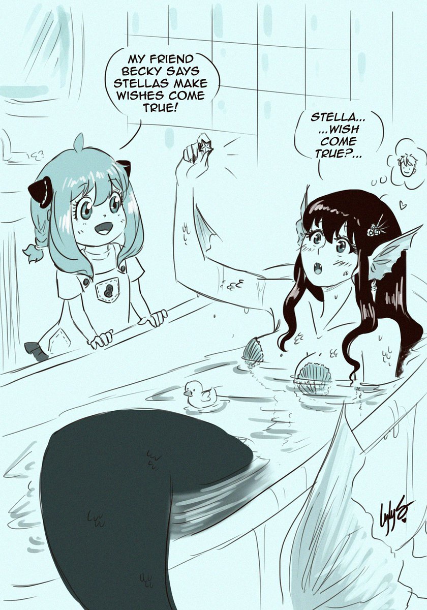 There's a mermaid princess on my bathtub
#SPY_FAMILY