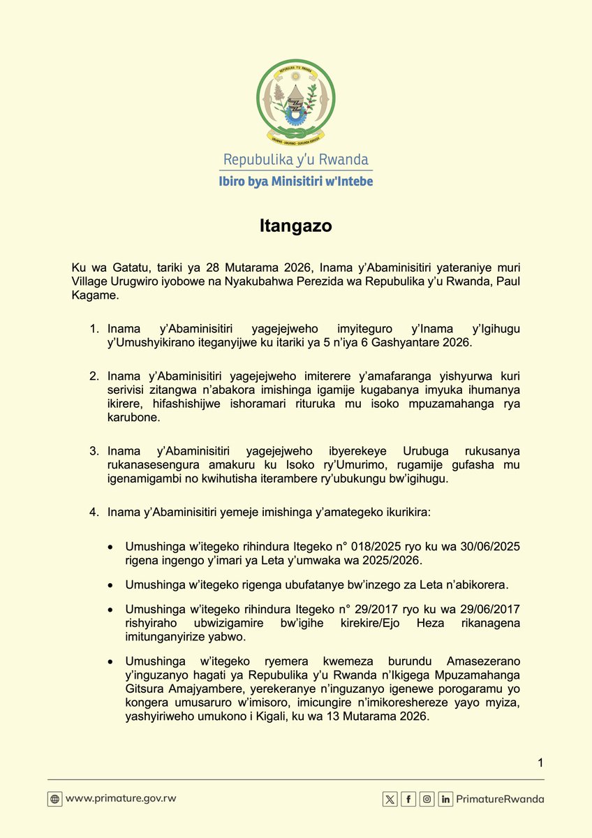 Office of the PM | Rwanda tweet media