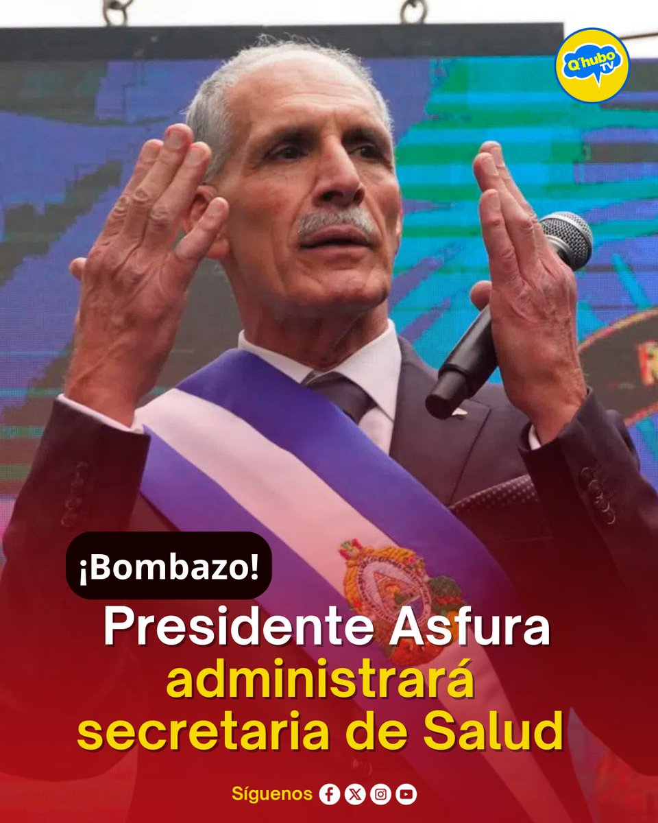 Qhubotvoficial's tweet image. 🚨#BOMBAZO🚨| ¡PRESIDENTE ASFURA ADMINISTRARÁ SECRETARIA DE SALUD!
El presidente de la república , Nasry Asfura @titoasfura administrará secretaria de Salud de la mano de los recién nombrados subsecretarios José Miguel Castillo Hurtado como Viceministro de Proyectos e Inversión y…