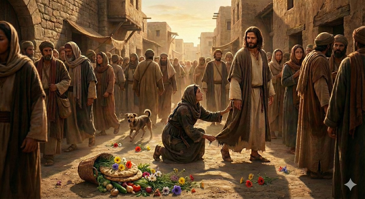 CDemitry31817's tweet image. Amen Moment | Mark 5:28–34 (Matt 9:20–22; Luke 8:43–48)
She didn’t shout. She didn’t push to the front.
She reached for the hem because faith sometimes speaks in a whisper:
 “If I may touch but his clothes, I shall be whole.”

#AmenMoment #Mark5 #Matthew9 #Luke8 #Jesus