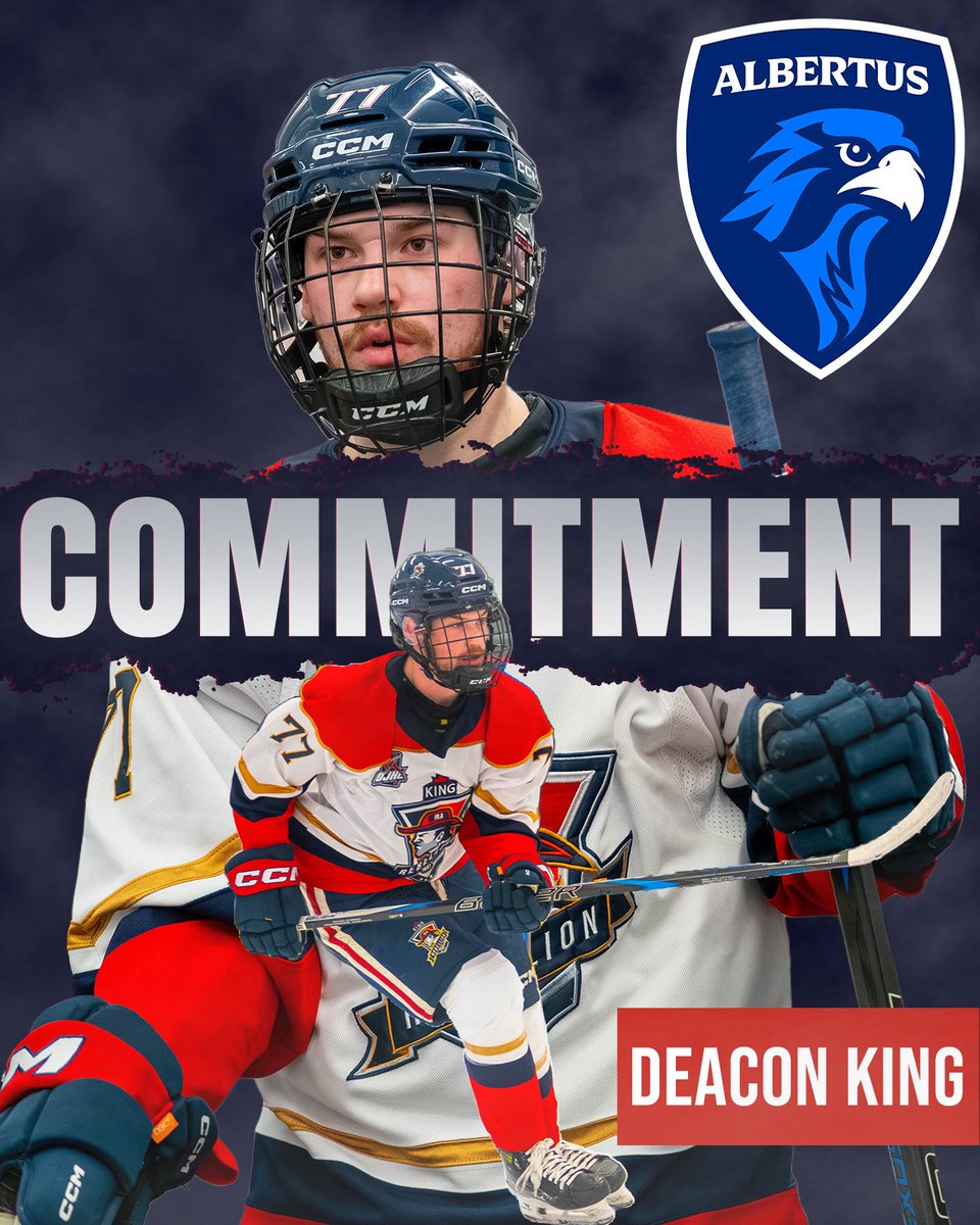 rebellionojhl's tweet photo. 🚨COMMITMENT ALERT🚨

The Rebellion are proud to announce Deacon King’s commitment to Albertus Magnus College, where he’ll compete in hockey 🏒 and golf 🏌️ for the 2026–27 season.

🗞️: https://t.co/IqnngLLnng

#RiseoftheRebellion #OJHL #Commitment #NCAAHockey https://t.co/bcm8waHBzF
