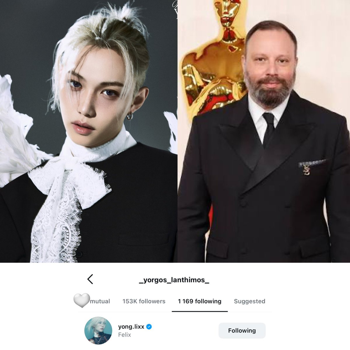 FLXCentral's tweet image. 📲 Internationally renowned Greek filmmaker Yorgos Lanthimos, six-time Academy Award-nominated director, producer, and screenwriter, is following #FELIX on Instagram 

Yorgos Lanthimos the winner of numerous accolades, including an Oscar, BAFTA Award, a Golden Globe Award, the…