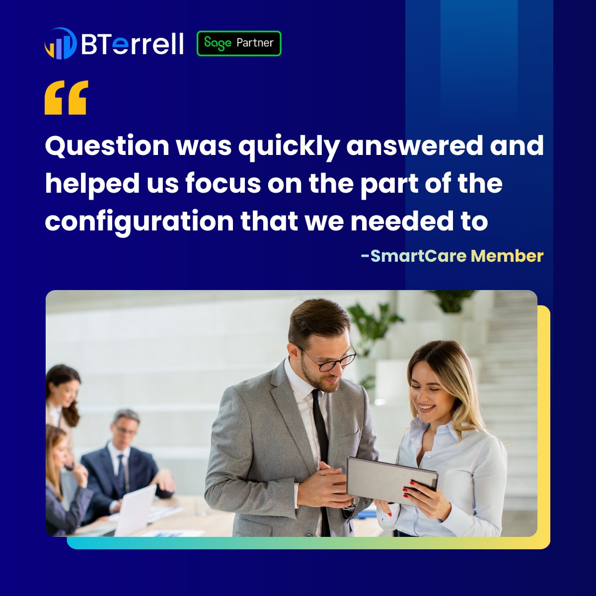 📊🛠️Maximize your Sage Intacct investment with <a href="/BTerrellGroup/">BTerrellGroup</a> SmartCare — unlimited support, training &amp; custom reports. “Question was quickly answered and helped us focus on the part of the configuration that we needed to.” 
-SmartCare Member
Learn more 👉 hubs.ly/Q03-_MBh0